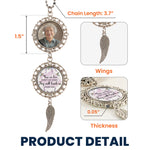 Those We Love Don't Go Away They Walk Beside Us Every Day - Personalized Photo Car Ornament
