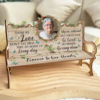 Those We Love Sit Beside Us - Personalized Photo Memorial Bench