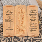 Those-We-Love-Don't-Go-Away-Memorial-Personalized-Openable-Wooden-Cylinder-Sculpture-of-Jesus-2