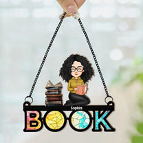 Through Bookish Glass - Personalized Window Hanging Suncatcher Ornament