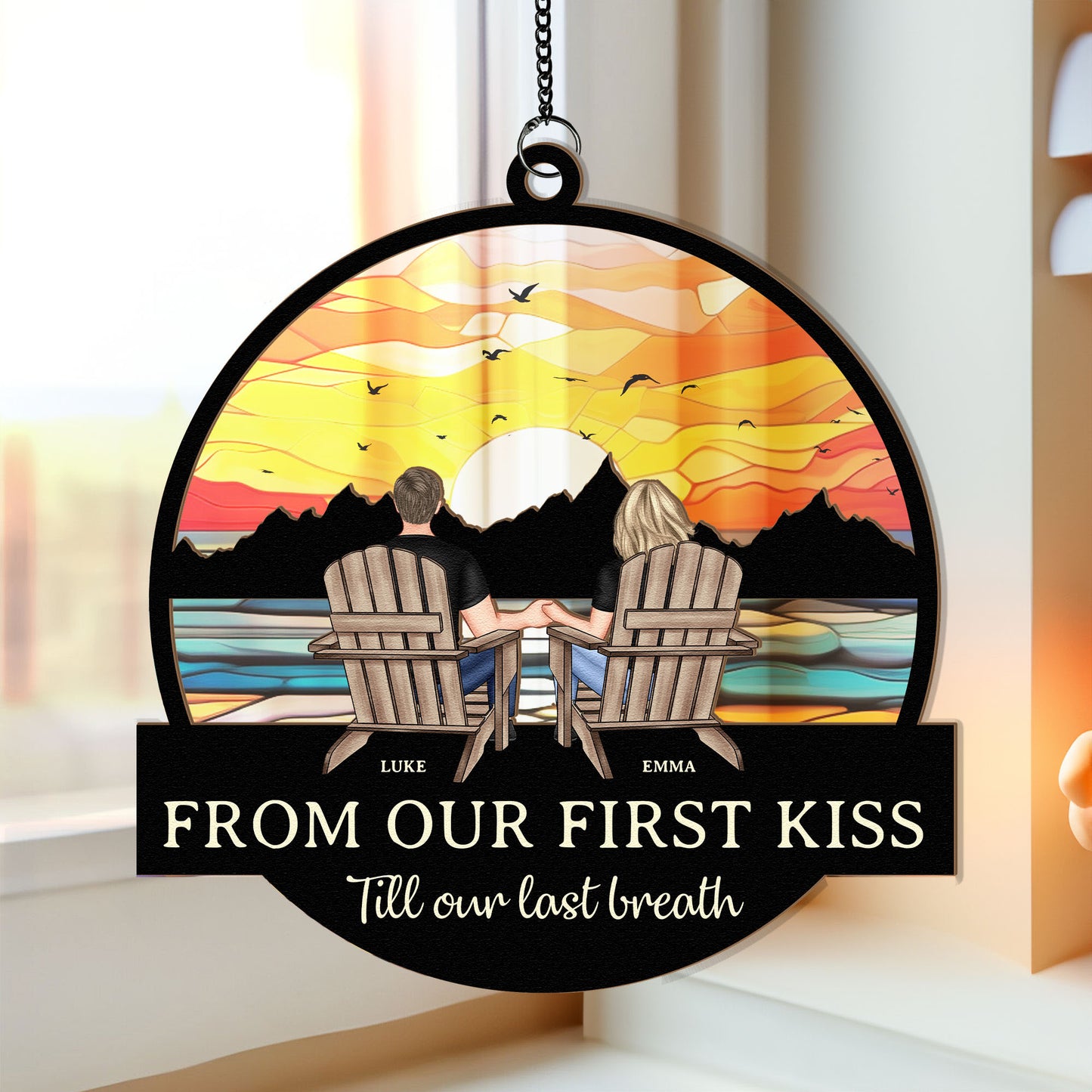 Till Our Last Breath - Personalized Window Hanging Suncatcher Ornament