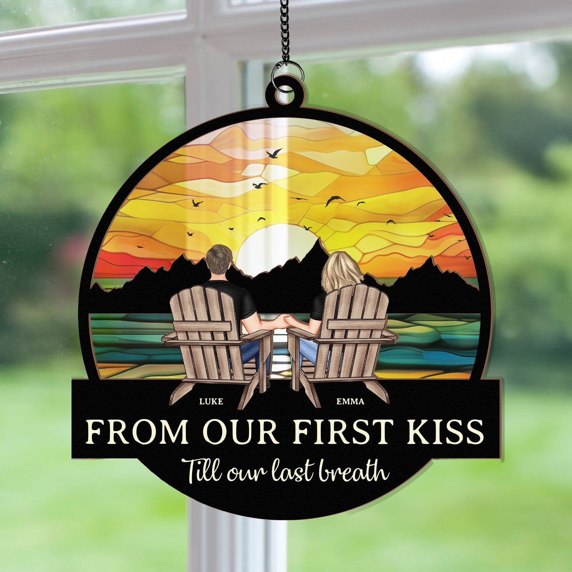 Till Our Last Breath - Personalized Window Hanging Suncatcher Ornament