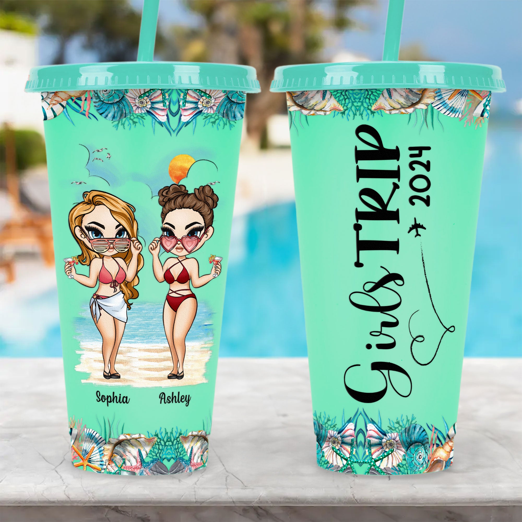 Time For Girls Trip - Personalized Color Changing Cup