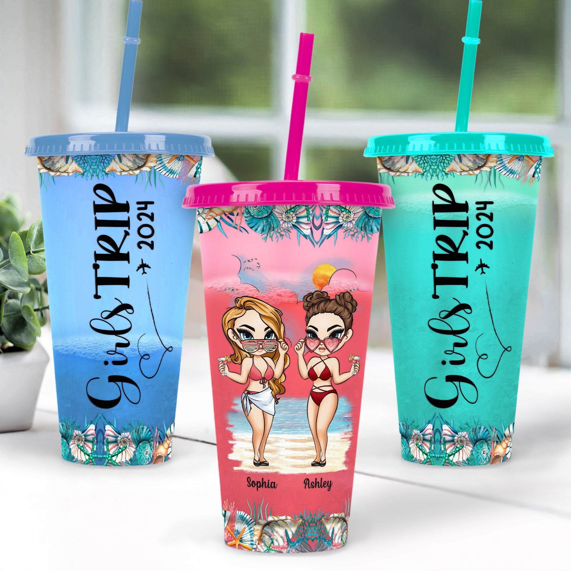 Time For Girls Trip - Personalized Color Changing Cup