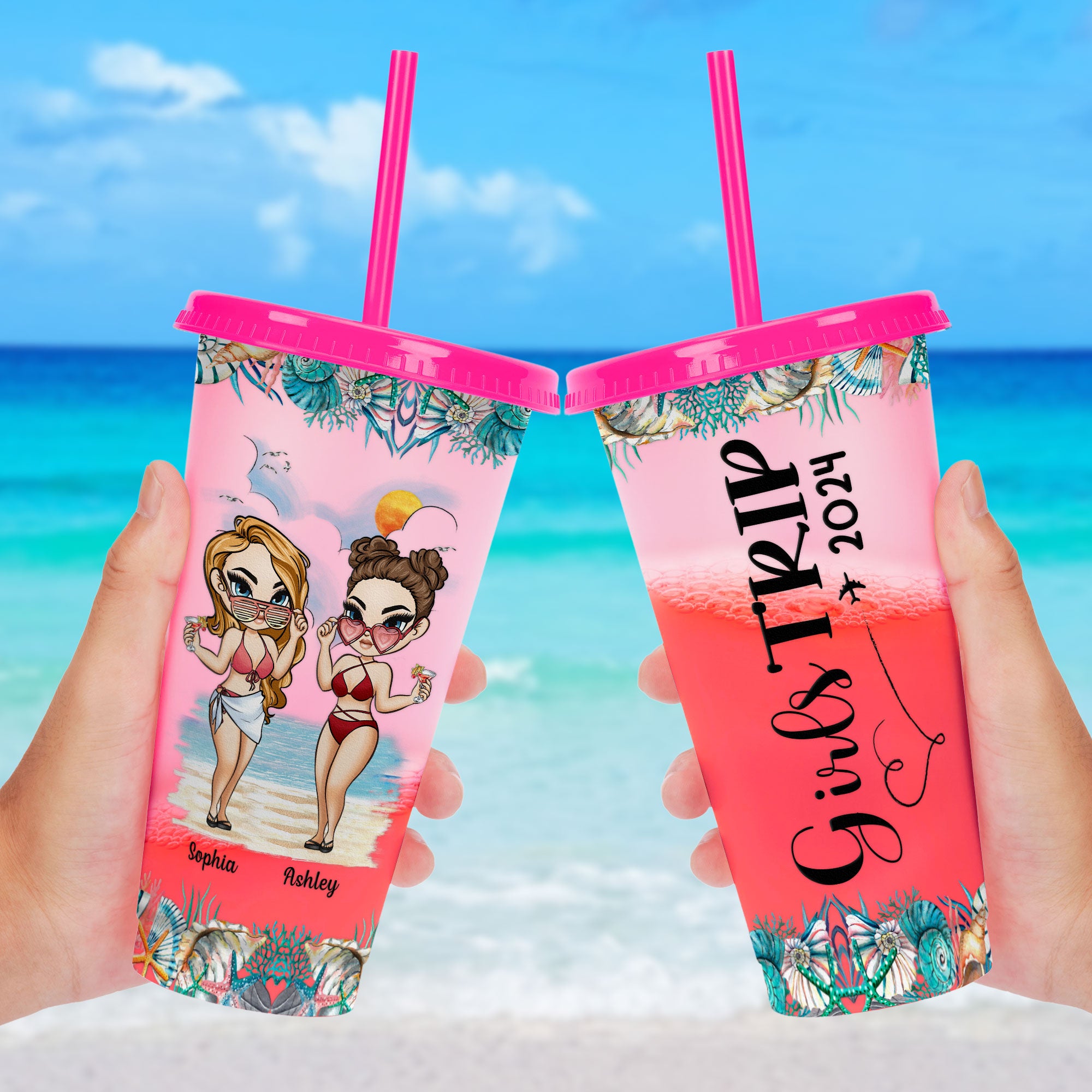 Time For Girls Trip - Personalized Color Changing Cup