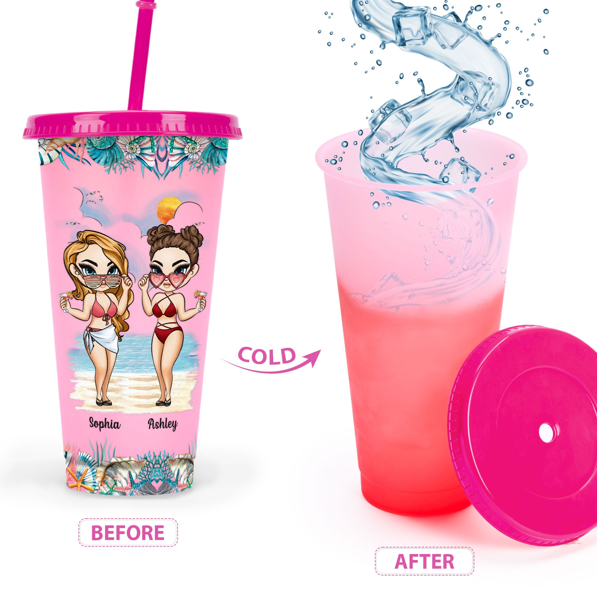Time For Girls Trip - Personalized Color Changing Cup