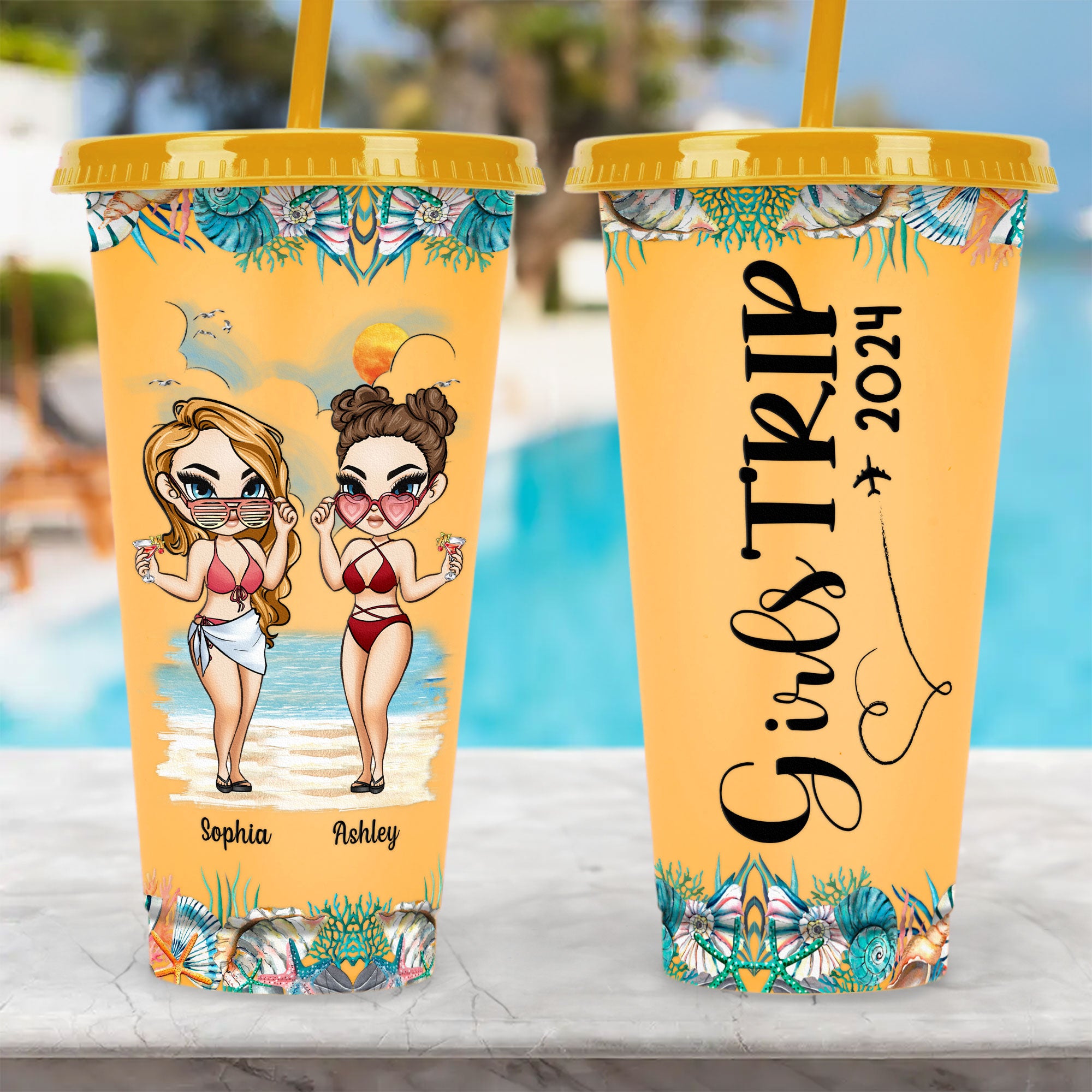 Time For Girls Trip - Personalized Color Changing Cup
