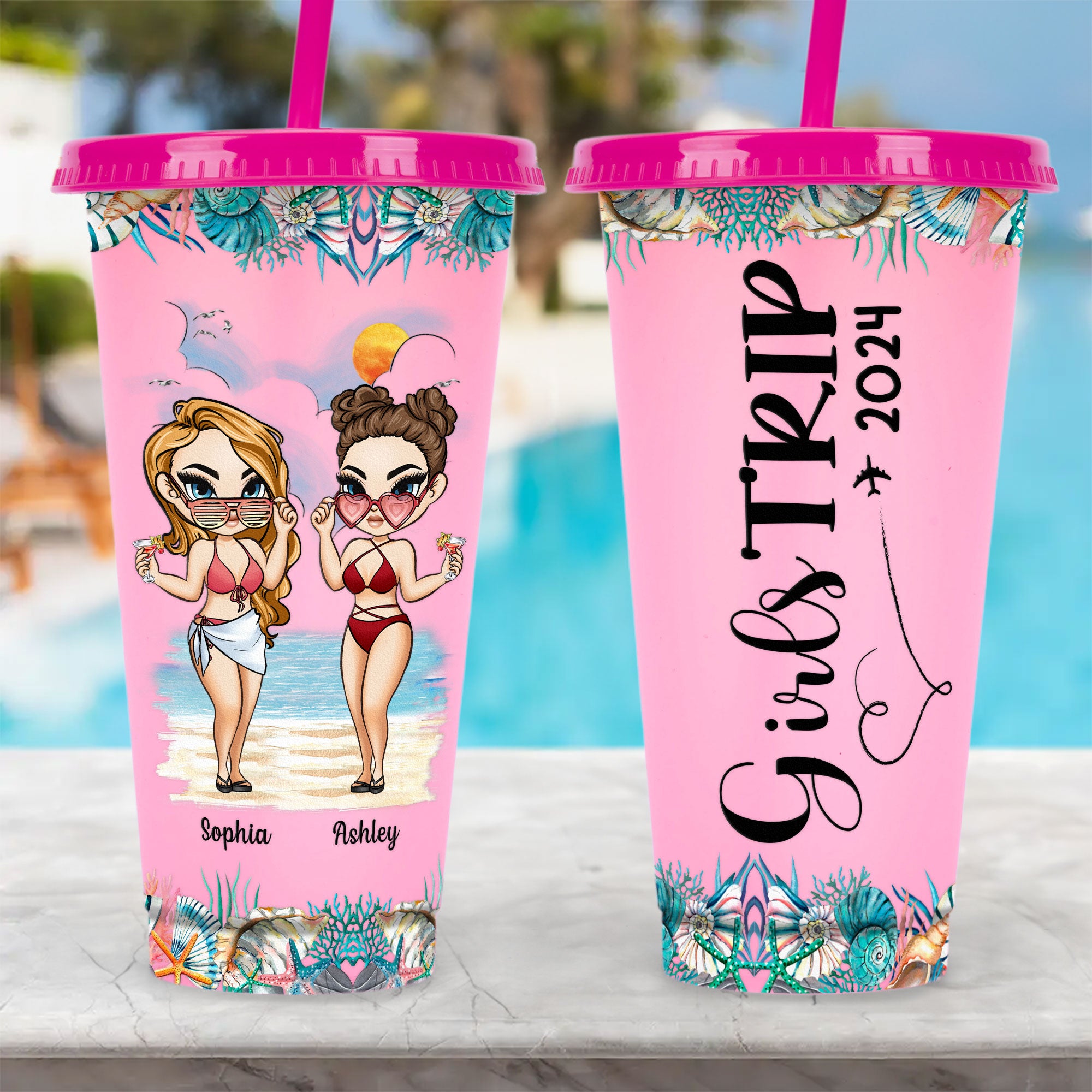 Time For Girls Trip - Personalized Color Changing Cup