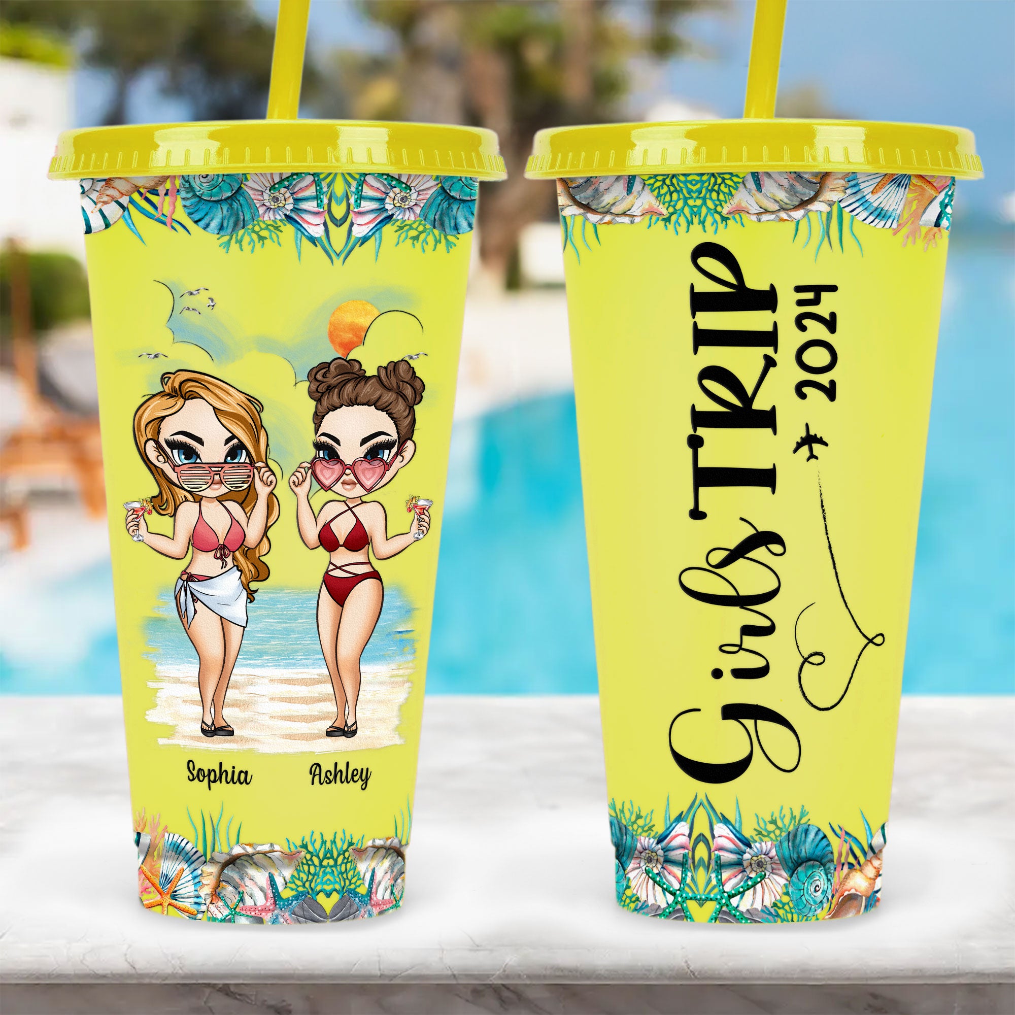 Time For Girls Trip - Personalized Color Changing Cup