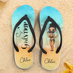 Time For Girls Trip - Personalized Flip Flops