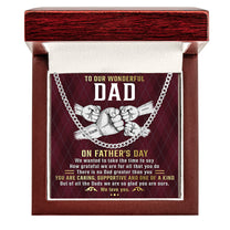 To A Wonderful Dad We Are So Glad You Are Ours - Personalized Men's Cuban Link Chain