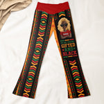 To Be Young, Gifted And Black - Personalized Flare Leggings