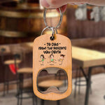 To Dad From The Reason You Drink - Personalized Bottle Opener Photo Keychain
