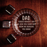 To Dad From The Reasons You Drink New Version - Personalized Engraved Whiskey Glass