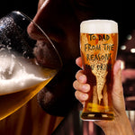 To Dad From The Reasons You Drink - Personalized Photo Pilsner Glass