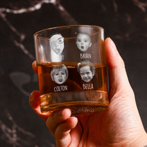 To Dad, Papa, Grandpa, Mom From The Reason You Drink - Personalized Whiskey Glass With Photo