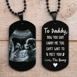 To Daddy Now You Can Carry Me Too - Personalized Photo Dog Tag Necklace