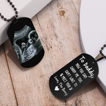 To Daddy Now You Can Carry Me Too - Personalized Photo Dog Tag Necklace