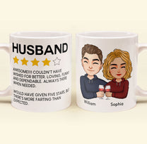 To Husband Five Star Funny - Personalized Mug