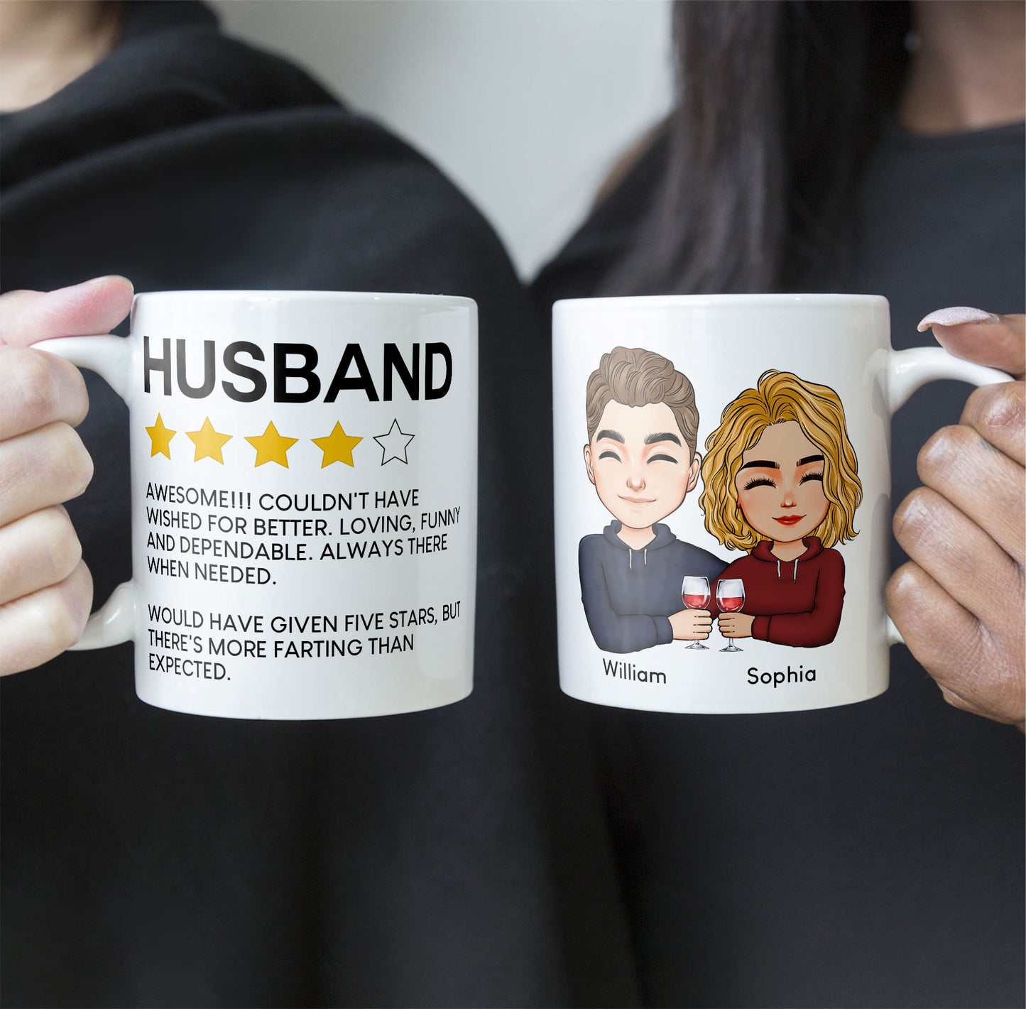 To Husband Five Star Funny - Personalized Mug