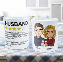 To Husband Five Star Funny - Personalized Mug