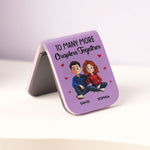 To Many More Chapters Together - Personalized Leather Magnetic Bookmark