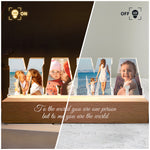 To Me You Are The World Custom Photo Mama/Papa Light - Personalized Photo LED Night Light