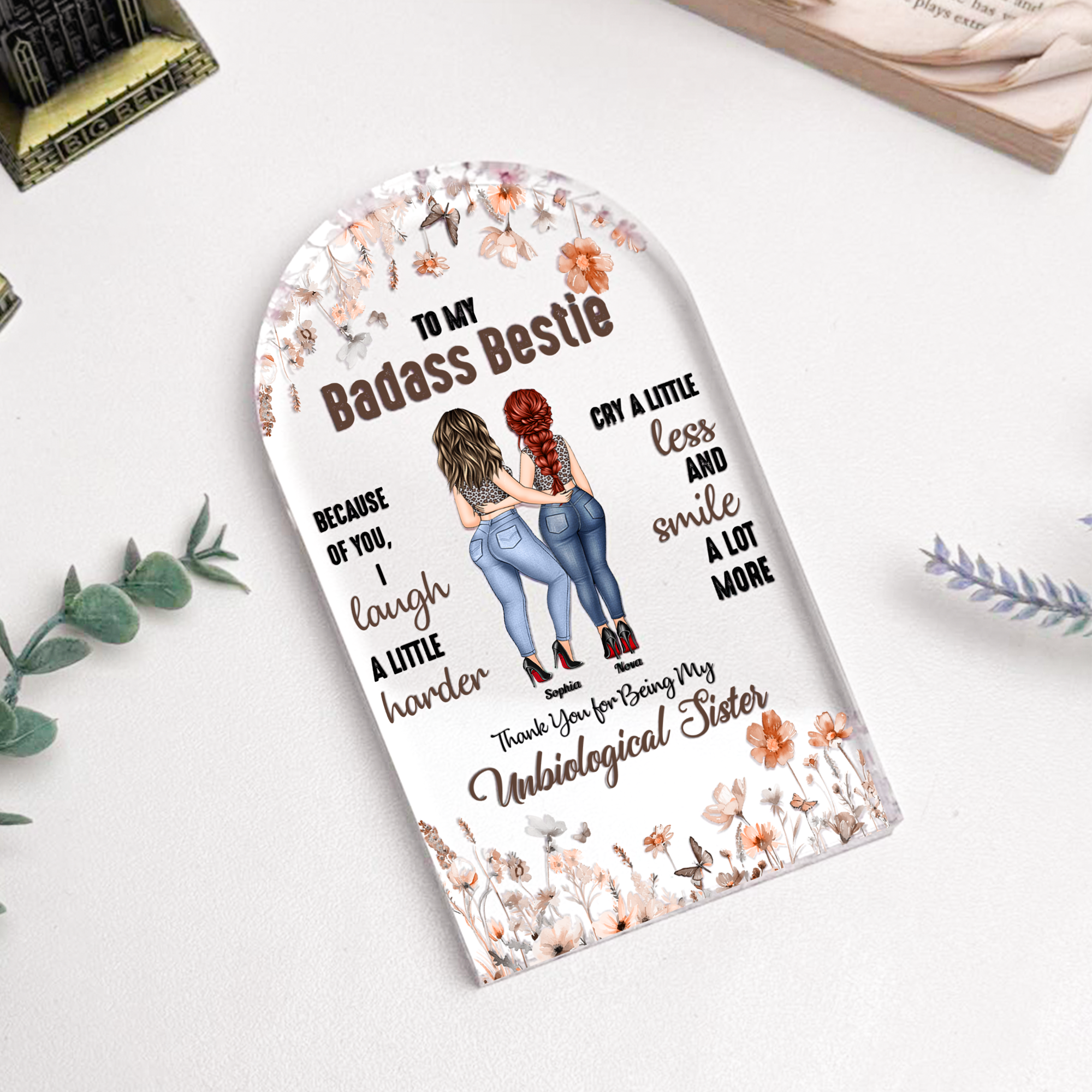 To My Badass Bestie - Personalized Acrylic Plaque