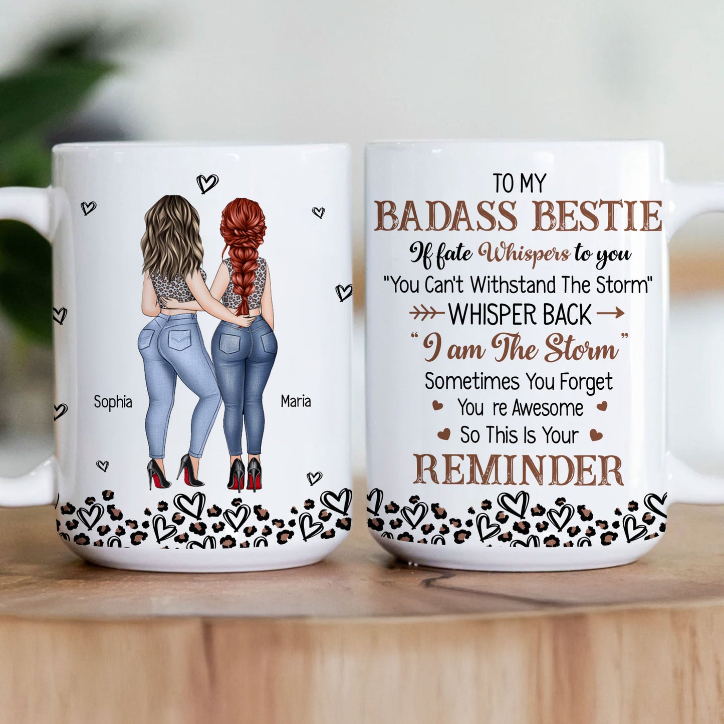 To My Badass Bestie You Are Awesome - Personalized Mug