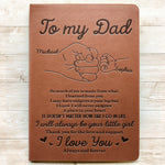 To My Dad Thank You For The Love And Support Gift - Personalized Leather Journal