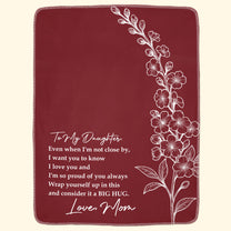 To My Daughter From Mom Custom Birth Flower - Personalized Blanket