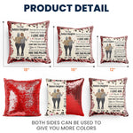 To My Daughter Gift Hug This Pillow Until You Can Hug Me - Custom Sequin Pillow