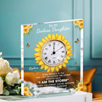 To My Daughter Gift If Fate Whisper To You - Personalized Acrylic Desk Clock
