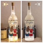 To My Daughter Gift Whisper Back I Am The Storm - Personalized Bottle Lamp