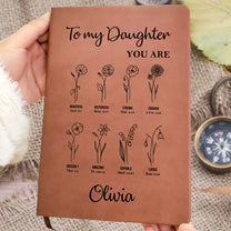 To My Daughter God Says You Are Christian Journal - Personalized Leather Journal