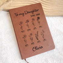 To My Daughter God Says You Are Christian Journal - Personalized Leather Journal