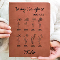 To My Daughter God Says You Are Christian Journal - Personalized Leather Journal