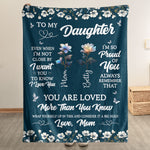 To My Daughter Granddaughter I Love You Birth Flower - Personalized Blanket