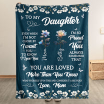 To My Daughter Granddaughter I Love You Birth Flower - Personalized Blanket