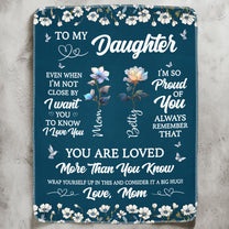 To My Daughter Granddaughter I Love You Birth Flower - Personalized Blanket
