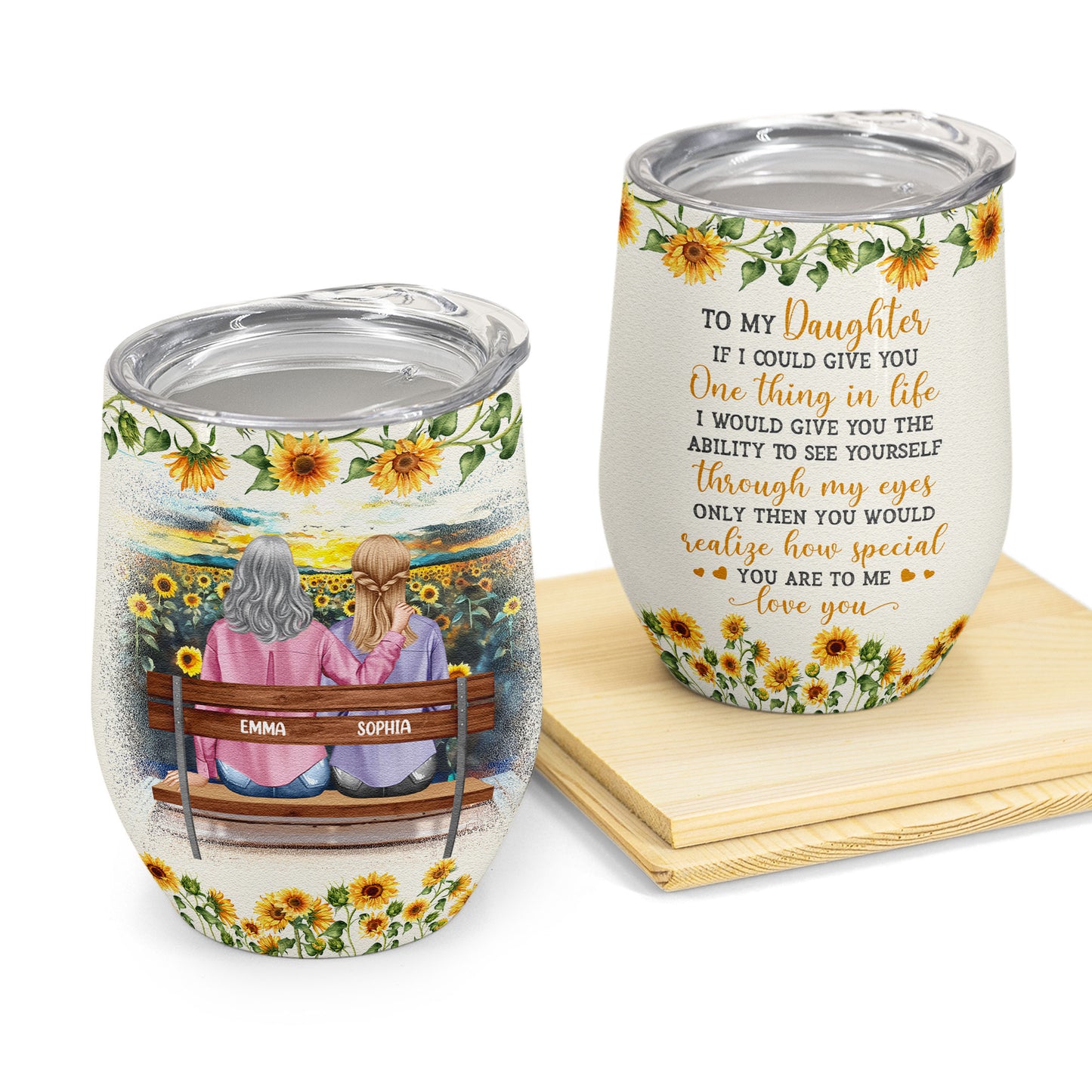 To My Daughter How Special You Are To Me - Personalized Wine Tumbler