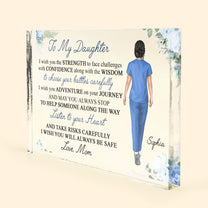 To My Daughter Nurse From Mom, Dad - Personalized Rectangle Acrylic Plaque