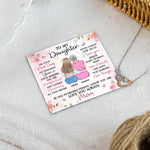 To My Daughter On Your First Day Of Freshman - Personalized Infinity Heart Necklace