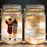 To My Daughter On Your Graduation Day - Personalized Mason Jar Light
