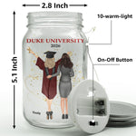 To My Daughter On Your Graduation Day - Personalized Mason Jar Light