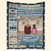 To My Daughter Son Never Forget How Much I Love You - Personalized Blanket