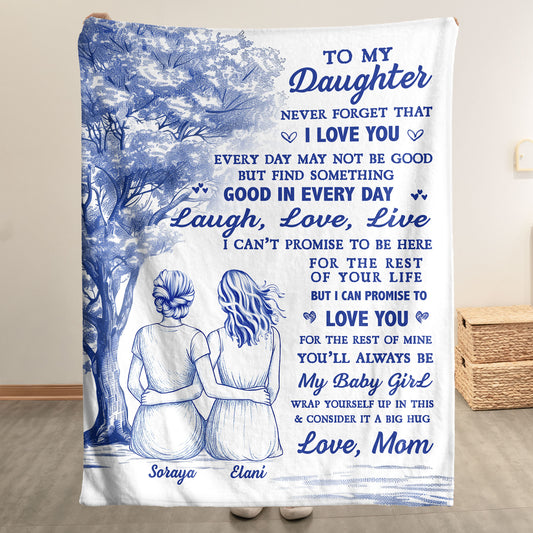 To My Daughter Toile De Jouy Style - Personalized Blanket