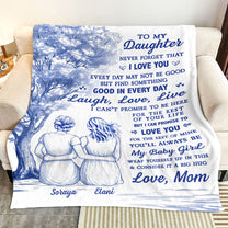 To My Daughter Toile De Jouy Style - Personalized Blanket