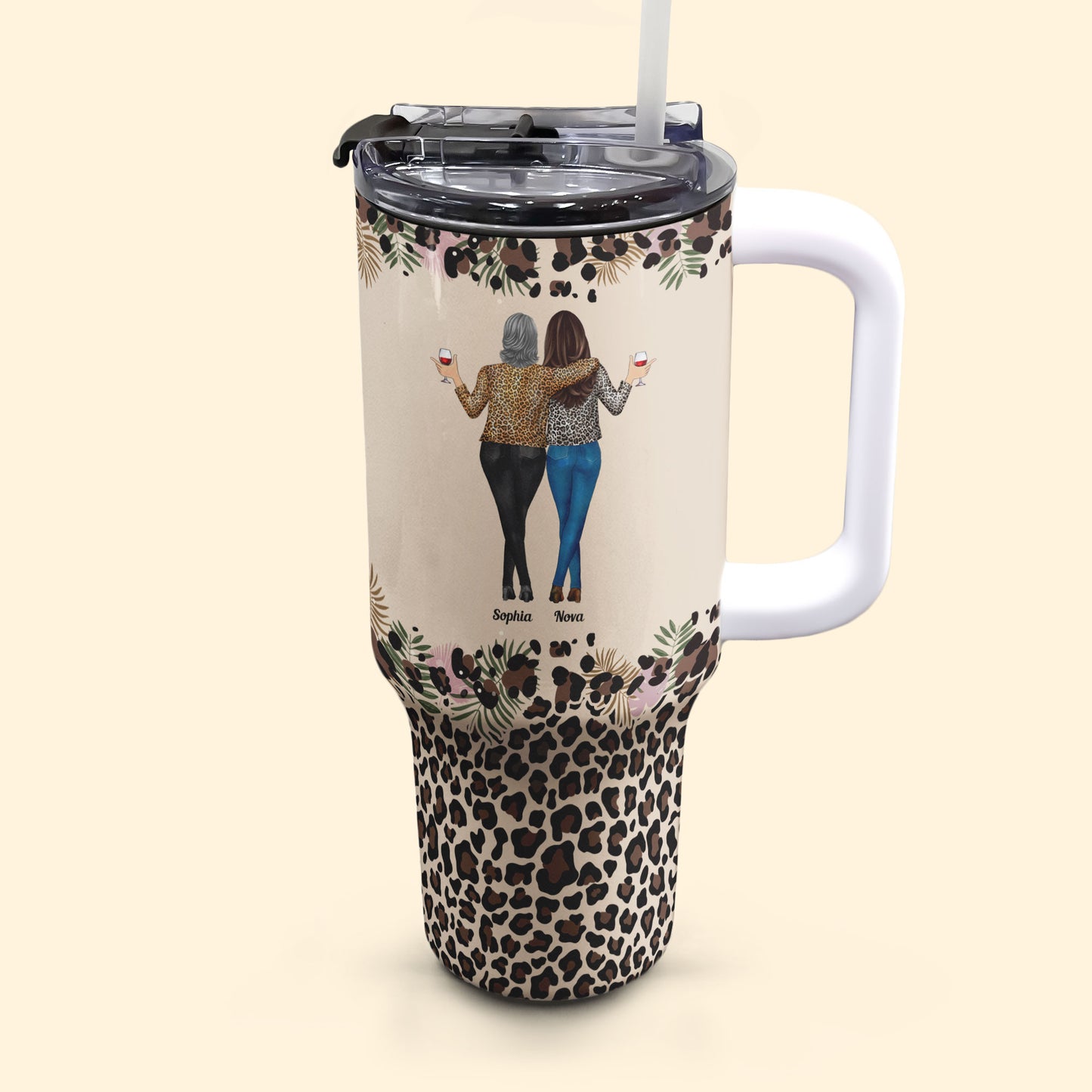 To My Daughter Whisper Back I Am The Storm - Personalized 40oz Tumbler With Straw
