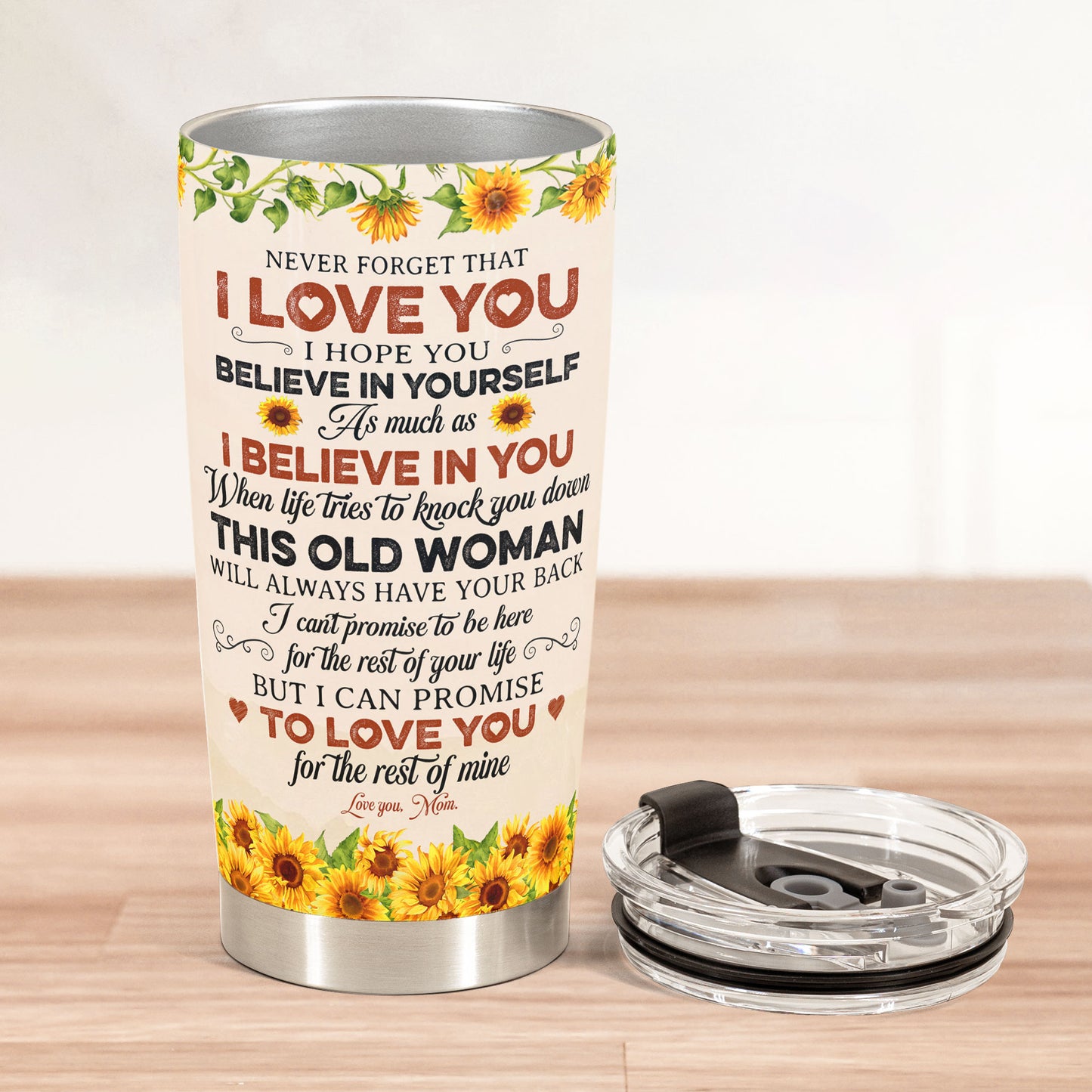 To My Daughter, Never Forget That I Love You - Personalized Tumbler Cup